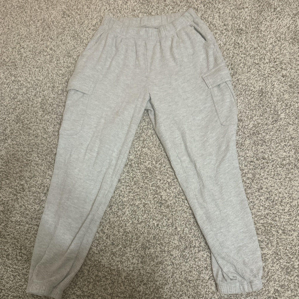 Aerie light grey cargo jogger